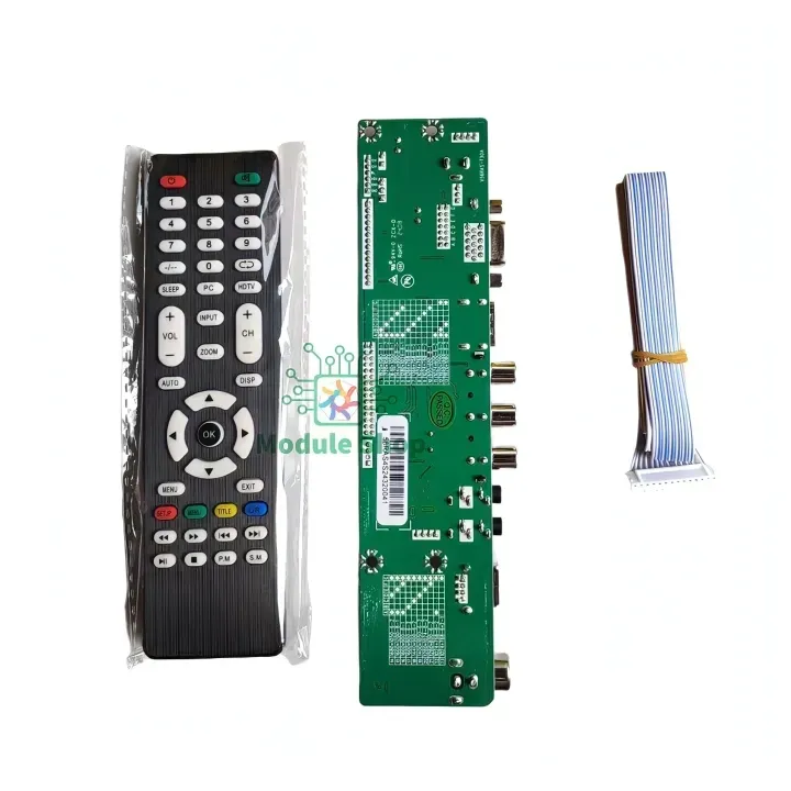 HDV-56R AS V2.1 Universal LCD LED TV Controller Driver Board Jumper Selection DC 12V Master TV Receiver Board HDV56U-AS TV/PC/VGA/HDMI/USB + 7 Key IR Receiver Board replace T.V56 DS-V59